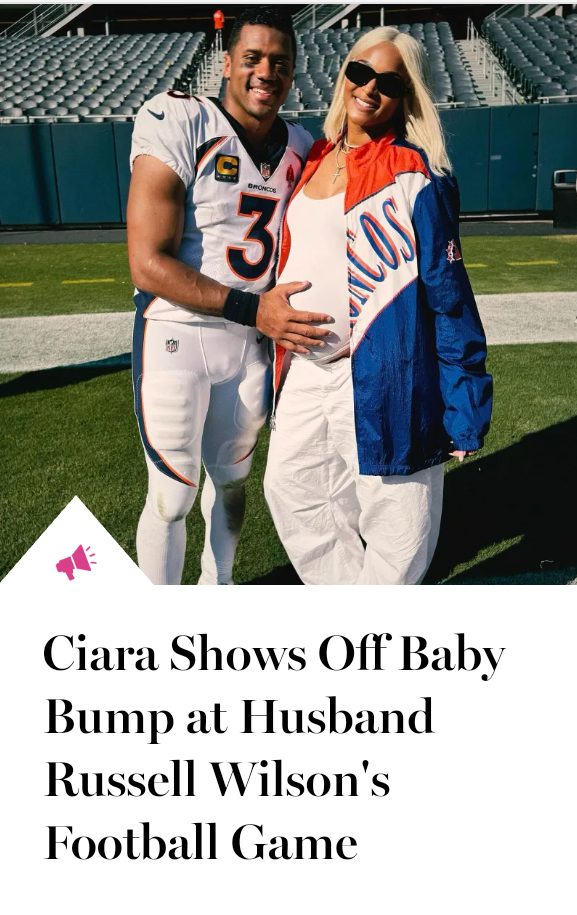 Pregnant Ciara Shows Off Baby Bump at Russell Wilson's Football Game