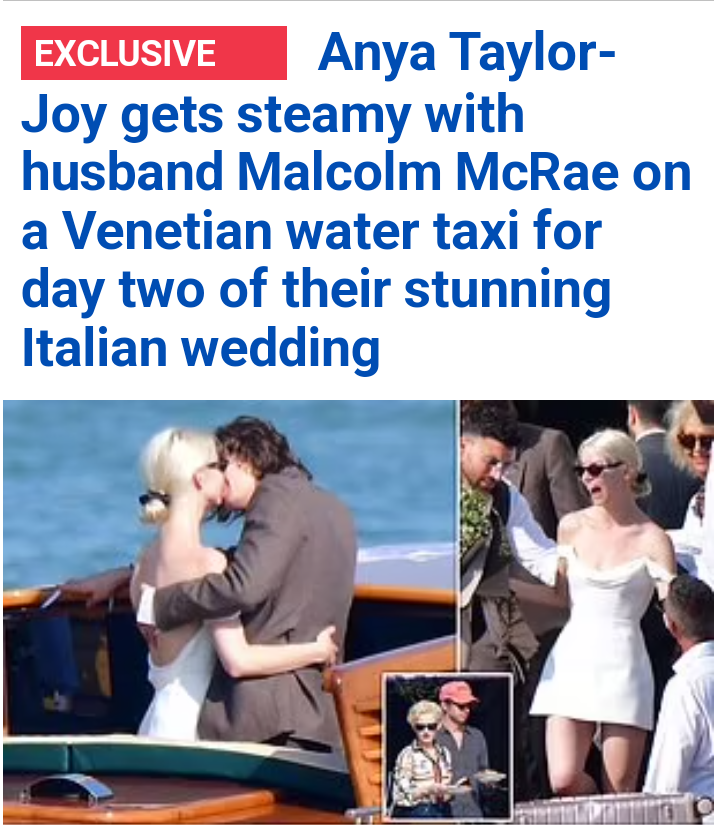 The Menu' star Anya Taylor-Joy marries BF Malcolm McRae in Italy