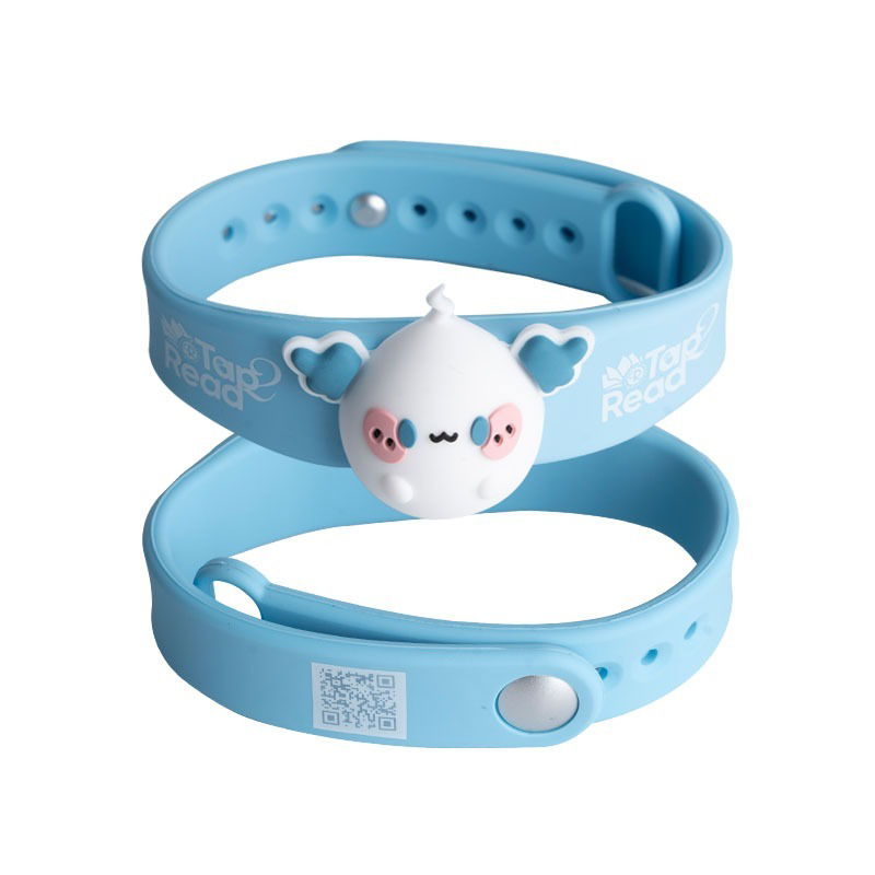 Kids Cow Christian Bracelet Blue– Tap to Read Bible Stories, Play Games & Watch Videos | Stylish & Comfortable | Rhapsody of Realities Daily Devotional for Kids & Bible Verses in Multiple Languages