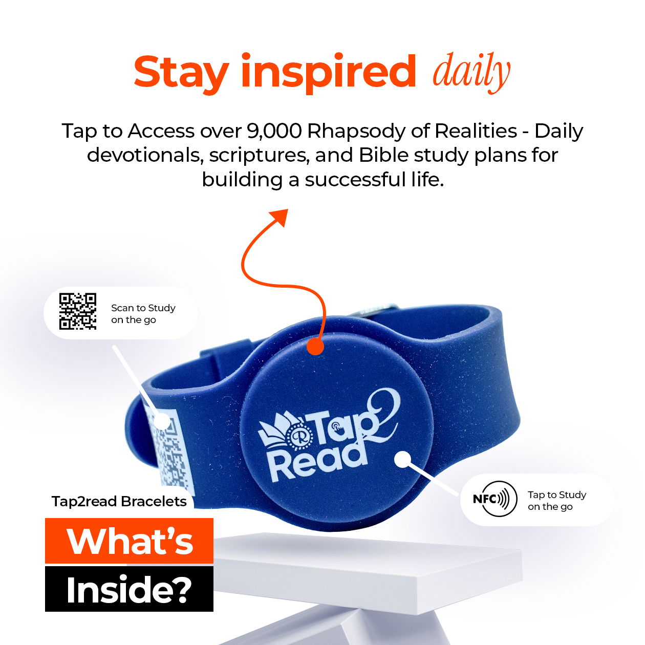 what is inside rhapsody tap2read bracelet